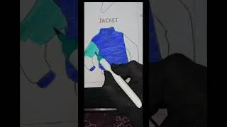 Thumbnail: WOW! Blue Jacket Coloring Transformation 🧥💙 #youtubeshorts #coloring #artforkids #shortsfeed #viral