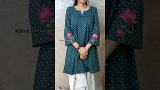 Thumbnail: Trendy kurti with farshi salwar #colourofthreads #diy #trendykurti #shorts
