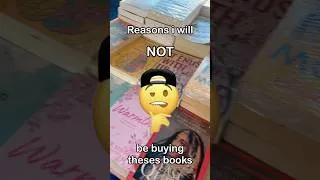 Thumbnail: Reasons i will NOT be buying these books! #booktube #shorts