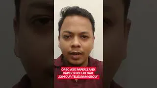 Thumbnail: join our telegram group for OPSC ASO OFFLINE TEST PDF PAPER 2 AND PAPER 3 #competitivelens #opscaso