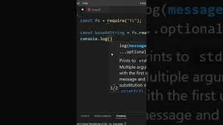 Thumbnail: Convert PDF to base64 in 1 LINE! Nodejs #shorts #javascript #nodejs #programming