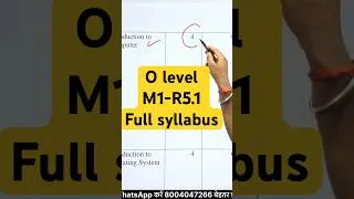 Thumbnail: O level m1-r5.1 full syllabus nielit | O level full syllabus #olevel #olevelfullsyllabus