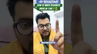 Thumbnail: How to write a research paper in 1 day | writing research paper fast