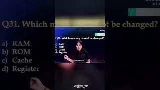 Thumbnail: Computer Basic Quiz | Which memory cannot be Changed? | Computer Tech Academy