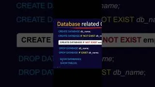 Thumbnail: How to show databases in SQL #database #sql #mysql #shorts