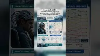 Thumbnail: Source Code (2011) — Parabolic-memory simulation, quantum many-worlds branching, brain-computer inte