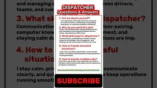 Thumbnail: Top 5 Dispatcher 📚 Interview Questions and Answers (Must Watch)