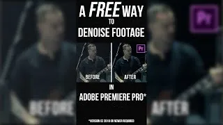 Thumbnail: Denoise Your Footage For FREE in Adobe Premiere Pro - #Shorts