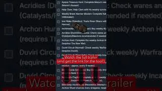 Thumbnail: Warframe Task Checklist (Free Online Tool!) #warframe #gaming