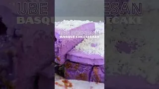 Thumbnail: Ube Parmesan Basque Cheesecake. Recipe on our channel! #cookingwithkurt #recipevideo #bakingtime