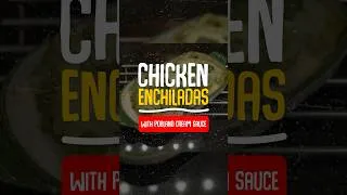 Thumbnail: CHICKEN ENCHILADAS WITH POBLANO SAUCE #chickenenchiladas #mexicanfood #poblano #rotisseriechicken