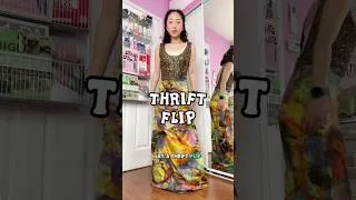 Thumbnail: Dress thrift flip for a summer wedding ✂️ #thriftflip #sewingtips #diyfashion
