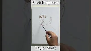 Thumbnail: Sketching Base Painting Process! Taylor Swift Comes to Life on Canvas✨ #cooyaart #painting