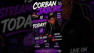 Thumbnail: CORBAN JABORO IS STREAMING TODAY!  LIVE ON TWITCH @corbanjaboro LIVE ON YOUTUBE @CorbanJaboro