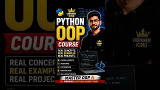 Thumbnail: Python OOP Finally Explained! 🔥 Real-World Examples | Learn OOP in Python #shorts