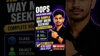 Thumbnail: OOPS Samajh Nahi Aata? 😰 Ab Simple Way Mein Seekho! | Python to AI 🚀 #shorts