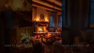Thumbnail: Halloween Cabin in the Woods 🎃🔥 | Cozy Halloween Ambience #shorts