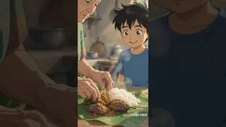 Thumbnail: POV: Indian Grandma Makes Spicy Gutti Vankaya + Rice 🤤 | Ghibli-Style ASMR #shorts