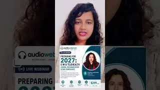 Thumbnail: 2027 updates. My Next provider education webinar hosted on audiowebinars.comUSA #medicalcoding #cpc