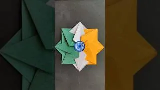 Thumbnail: Indian Tricolor Badge #origamicraft #origamiflower #tricolourflag