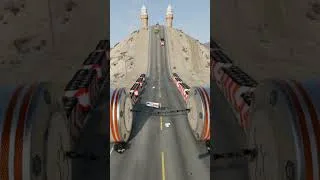 Thumbnail: Lego Cars & School Bus vs Chained Hydraulic Crush #7 - BeamNG.Drive