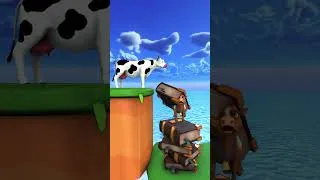 Thumbnail: Knowledge vs Money? With Cartoon Cow vs Tiger What To Choose? #Shorts #Cartooncow #Viral #shortsfeed