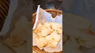 Thumbnail: 🥔 Crispy Potato Chips in the Microwave – No Oil, No Deep Frying! ✨#shorts #cookasweetpotatoday