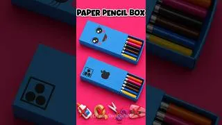 Thumbnail: Paper Pencil Box ( No Glue,No Scissor )| Paper Crafts| School Crafts| #origamicraft #papercraft