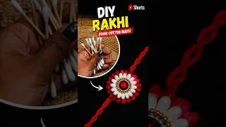 Thumbnail: Easy Rakhi Making idea with cotton bud/1st Prize 🏆 in Rakhi Competition #shorts #rakhi