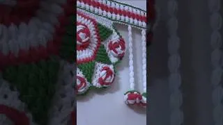 Thumbnail: rose flower toran design 🎀#viralvideo #woolencraft #knitting#torandesign#thalpos_design_new_simple