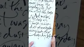 Thumbnail: Satisfying Brush Calligraphy Time Lapse | Brush Lettering Practice #shorts