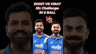 Thumbnail: Rohit VS Virat Six Challenge in 6 Balls #shorts #cricket #trending #viral