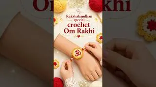 Thumbnail: Easy Crochet Om Rakhi 🕉️ | Raksha Bandhan Special Crochet Rakhi Tutorial | Crochet Craft by Bhumi
