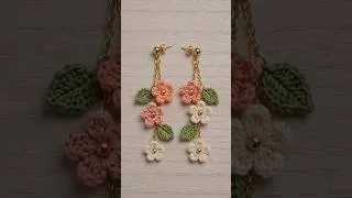 Thumbnail: crochet earrings #crochet #crochetpattern #crochetcrosai  #crochê
