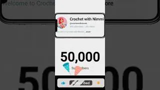 Thumbnail: 50K Subscribers Complete 🎉❤️ Thank You Family | Crochet with Nimmi#crochetwithnimmi