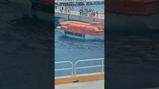Thumbnail: Lifeboat falls off cruise ship during drill. 🛳️ #cruiseship #cruise