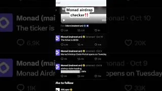 Thumbnail: Monad airdrop checker!! #monad #monadairdrop #airdrop