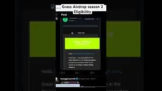 Thumbnail: Grass airdrop season 2 eligibility scam mails #grass #grassairdrop #grassseason2