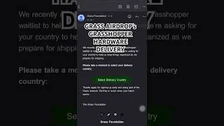 Thumbnail: GRASS AIRDROP - Grasshopper Hardware Delivery #grass #grasshopper #grassairdrop