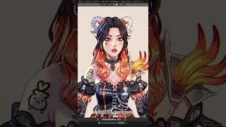 Thumbnail: Flame lady blender chara