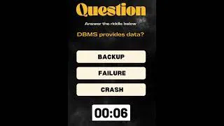 Thumbnail: DBMS provides data?