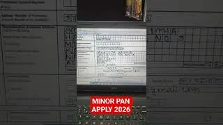Thumbnail: How to Apply Minor Pan Card Online || Minor Pan Card Apply 2026