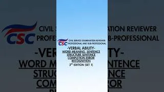 Thumbnail: 3RDEDITION SET 1 VERBAL ABILITY(3) #shorts #csereviewer #verbalability