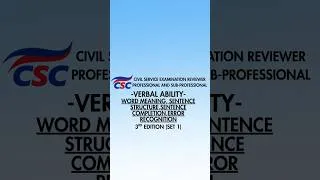 Thumbnail: 3RDEDITION SET 1 VERBAL ABILITY(1) #shorts #csereviewer #verbalability