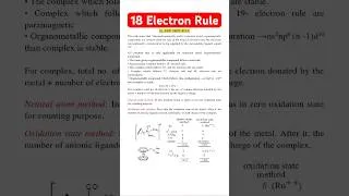 Thumbnail: 18 Electron Rule CSIR MET Chemistry #shorts #csirnetchemistry #csirnet2026