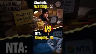 Thumbnail: CSIR NET students right now... 🥲⏳ Answer Key ka wait hi khatam nahi ho raha! #csirnetadda247