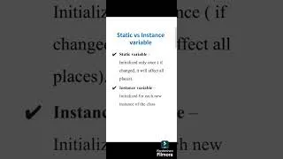 Thumbnail: Static vs instance variable in java #java #shorts #ytshorts #viralvideo