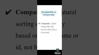 Thumbnail: Comparable and comparator interface difference in java #java #shorts #ytshorts
