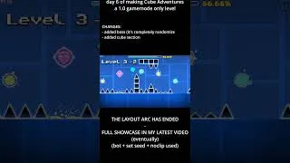 Thumbnail: [GD:c] LAYOUT FINALLY FINISHED! Day 6 of #creating a #geometrydash cube-only level