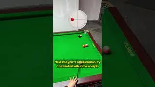 Thumbnail: Billiard Cueing: Positional play path using center-ball hit with left-hand side spin!